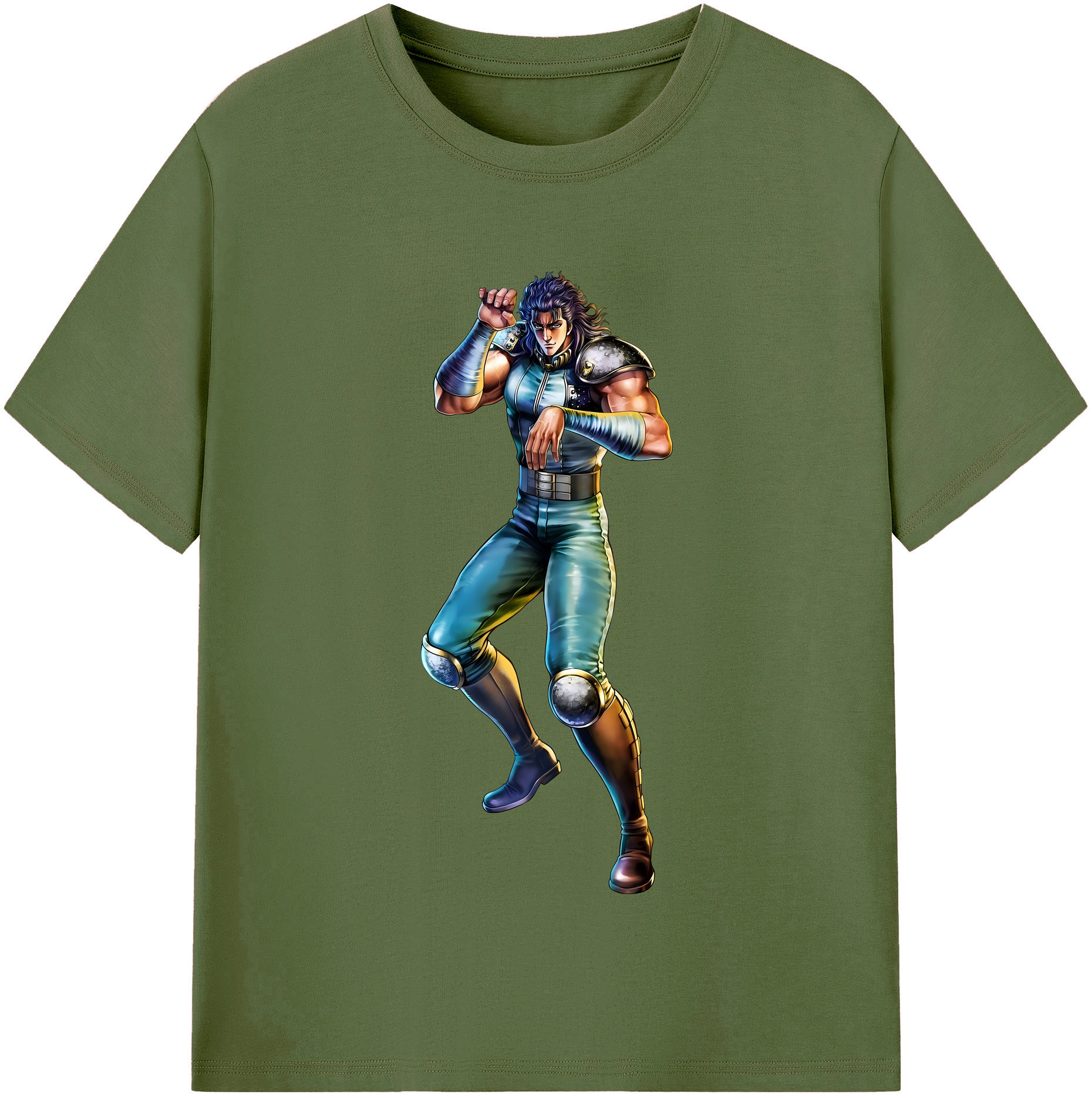 （画像用） 北斗の拳 Fist of the North Star 綿100％半袖Tシャツ（フロントプリント）